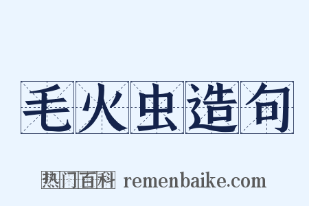毛火虫造句是什么意思的图片